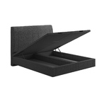 Cama Baú Flutuante Space Queen Size Linho - Skybox - Preto