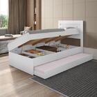 Cama Baú Framar Móveis Larissa Solteiro  Com Auxiliar Cor Bra