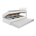 Cama Baú Framar Móveis Larissa Solteiro  Com Auxiliar Cor Bra