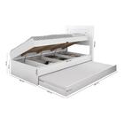 Cama Baú Framar Móveis Larissa Solteiro  Com Auxiliar Cor Bra