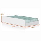 Cama Baú Hortência Com Auxiliar  Branco/preto/lilás/pink