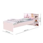 Cama Baú Infantil Liz Princesa Rosa