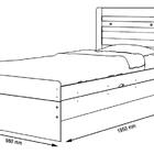 Cama Baú Larissa Solteiro Naturale Com Auxiliar Framar