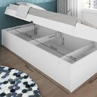 Cama Bau Solteiro Camila 0,88 Branca