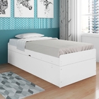 Cama Baú Solteiro Camila Branco