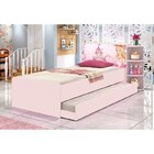 Cama Baú Solteiro Com Cama Auxiliar Liz Rosa