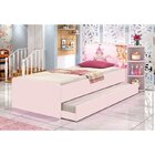 Cama Baú Solteiro Com Cama Auxiliar Liz Rosa