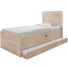 Cama Baú Solteiro Larissa Amarula Com Aux. Com Colchões