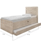 Cama Baú Solteiro Larissa Amarula Com Auxiliar Framar