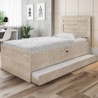 Cama Baú Solteiro Larissa Amarula Com Auxiliar Framar