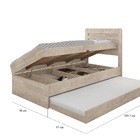 Cama Baú Solteiro Larissa Amarula Com Auxiliar Framar