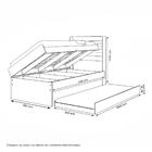 Cama Baú Solteiro Larissa Branco Com Auxiliar E 02 Colchões