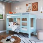 Cama Beliche 100% Mdf 150x197cm Pintura Uv Acetinado Azul