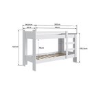 Cama Beliche 100% Mdf 150x197cm Pintura Uv Acetinado Branco