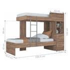 Cama Beliche 3 Gavetas Jack Atacama