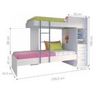 Cama Beliche 3 Gavetas Jack Branco