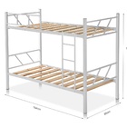 Cama Beliche Branco Ferro C/ Escada E Proteção Lateral