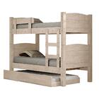 Cama Beliche Em Mdf Com Auxiliar Solteiro Amarula Ana Paula F