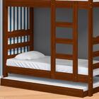 Cama Beliche Madeira Maciça Alta Com Auxiliar E 3 Colchões So