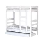 Cama Beliche Madeira Maciça Alta Com Auxiliar Solteiro Life B