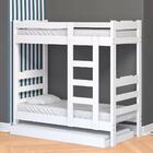 Cama Beliche Madeira Maciça Alta Com Auxiliar Solteiro Life B