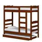 Cama Beliche Madeira Maciça Alta Com Auxiliar Solteiro Life C