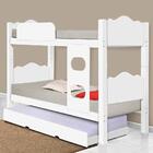 Cama Beliche Romeno Branco Com Auxiliar