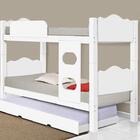 Cama Beliche Romeno Branco Com Auxiliar