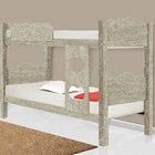 Cama Beliche Romeno Branco Com Colchões