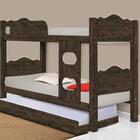 Cama Beliche Romeno Nogal Com Auxiliar