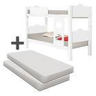 Cama Beliche Solteiro Com 2 Colchões Sevilha Branco Carmolar