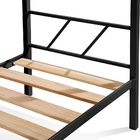 Cama Beliche Solteiro Reforçada Preto De Ferro C/ Escada