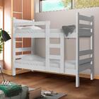 Cama Beliche Solteiro Rubi Branco Shopjm