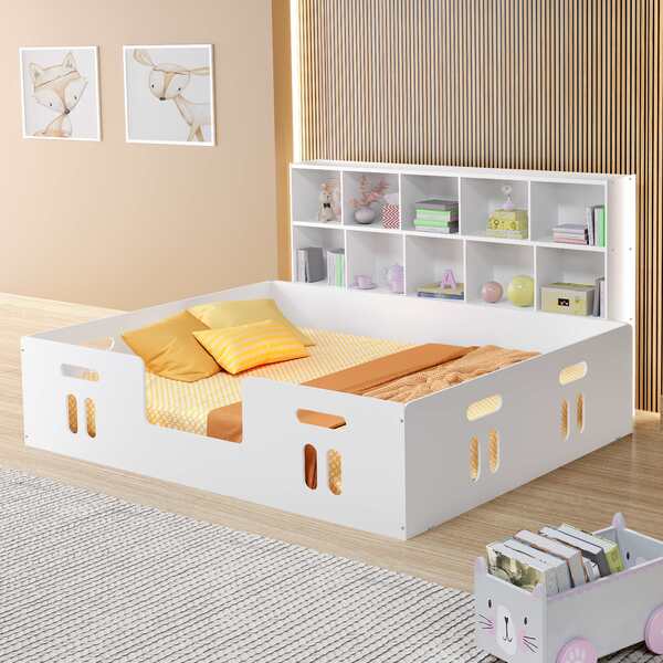 Cama Bella Casal Prateleiras Organizador De Brinquedos - Bran