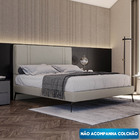 Cama Bi Partida Slim Casal Em Linho Com Cabeceira - Skybox -