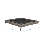 Cama Bi Partida Slim Casal Em Linho Sem Cabeceira - Skybox -