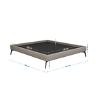 Cama Bi Partida Slim Casal Em Linho Sem Cabeceira - Skybox -