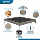 Cama Bi Partida Slim Casal Em Linho Sem Cabeceira - Skybox -