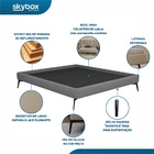 Cama Bi Partida Slim Casal Em Linho Sem Cabeceira - Skybox -