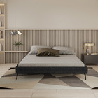 Cama Bi Partida Slim Casal Em Linho Sem Cabeceira - Skybox -