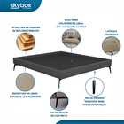 Cama Bi Partida Slim Casal Em Linho Sem Cabeceira - Skybox -