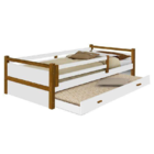 Cama Bianca Com Auxiliar Branco/mel