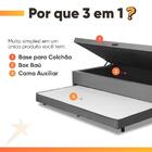 Cama Bibox Baú Com Colchão City Solteiro E Cama Auxiliar Conj