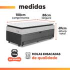 Cama Bibox Baú Com Colchão City Solteiro E Cama Auxiliar Conj
