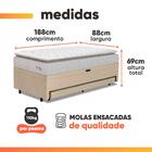 Cama Bibox Baú Com Colchão City Solteiro E Cama Auxiliar Conj