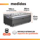 Cama Bibox Baú Com Colchão Fort Solteiro E Cama Auxiliar Conj