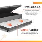 Cama Bibox Baú Com Colchão Fort Solteiro E Cama Auxiliar Conj