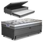 Cama Bibox Baú Com Colchão Fort Solteiro E Cama Auxiliar Conj