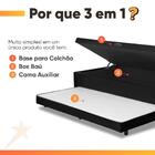 Cama Bibox Baú Com Colchão Qatar Solteiro E Cama Auxiliar Con