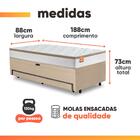 Cama Bibox Baú Com Colchão Real Solteiro E Cama Auxiliar Conj